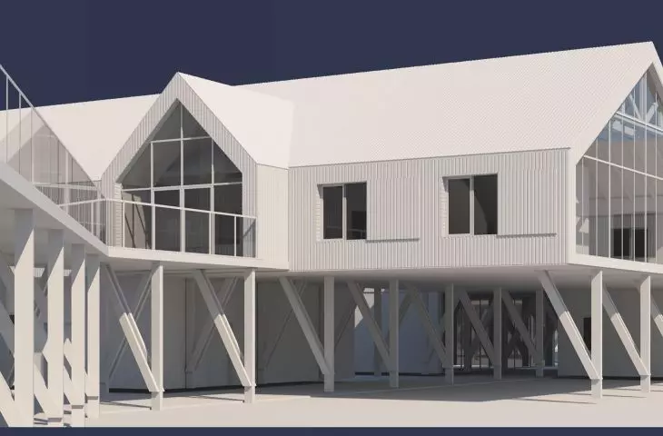 view of the science building