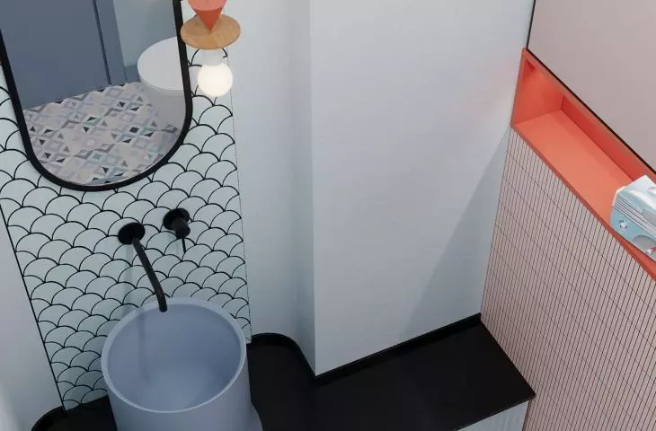 Toilet in bold design