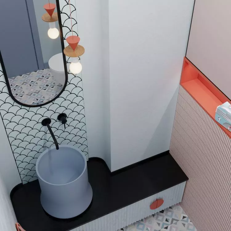 Toilet in bold design