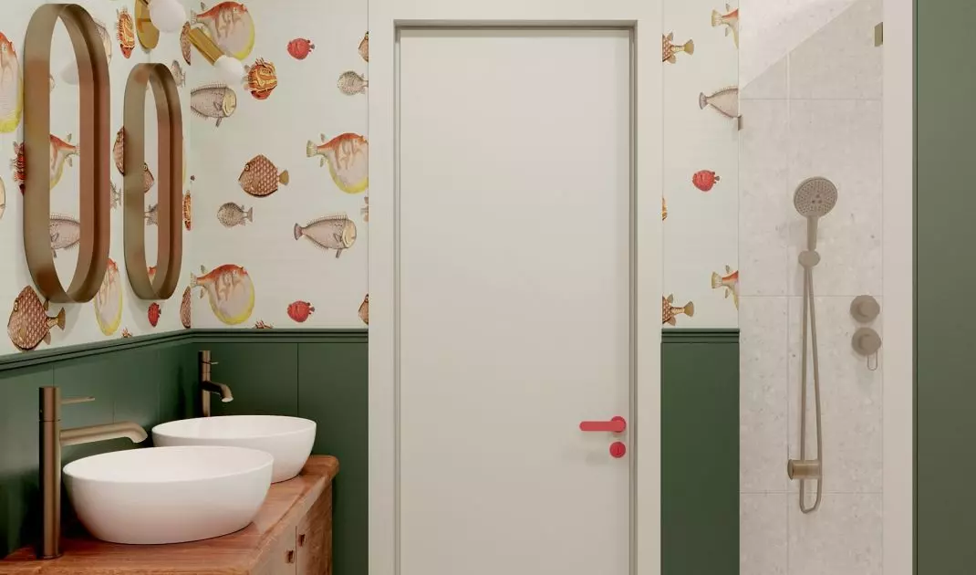 Łazienka w stylistyce modern retro