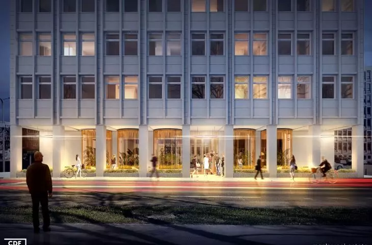 Adaptacja biurowca na akdemik w Poznaniu - proj. CDF Architekci