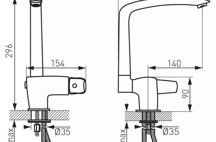 Bateria zlewozmywakowa METALIA 57