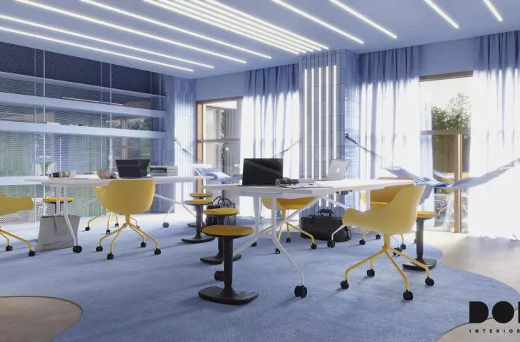 Adaptacja biurowca na akdemik w Poznaniu - proj. CDF Architekci/DOT.interiors