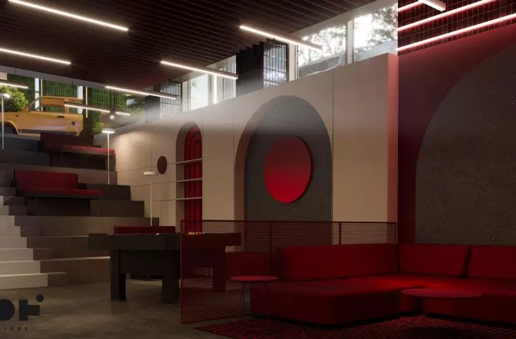 Adaptacja biurowca na akdemik w Poznaniu - proj. CDF Architekci/DOT.interiors