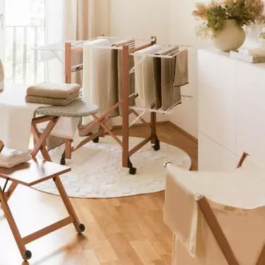 Wet laundry will cool the air in the room
