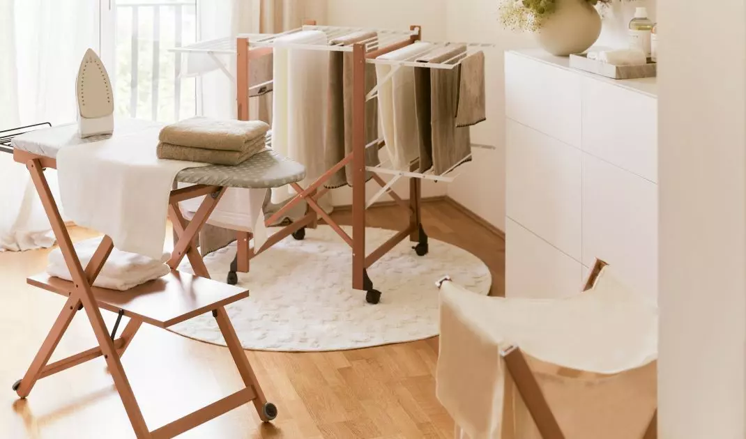 Wet laundry will cool the air in the room 
