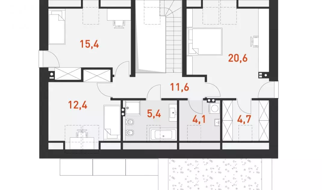 Attractive 1 - attic plan