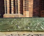 A rendering of the walls of Mieszko I's palatium in Poznan