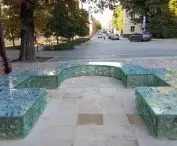 A rendering of the walls of Mieszko I's palatium in Poznan