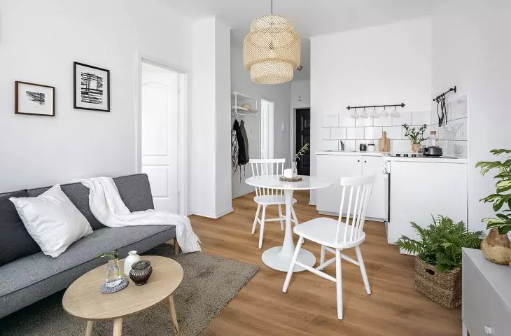 Rigid vinyl floors are available in 16 shades of oak