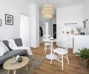 Rigid vinyl floors are available in 16 shades of oak
