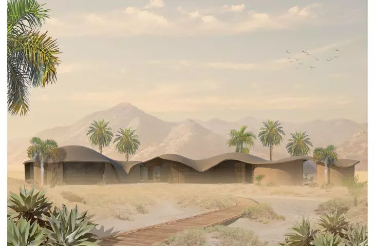 Cultural center fits into Morocco's landscape
