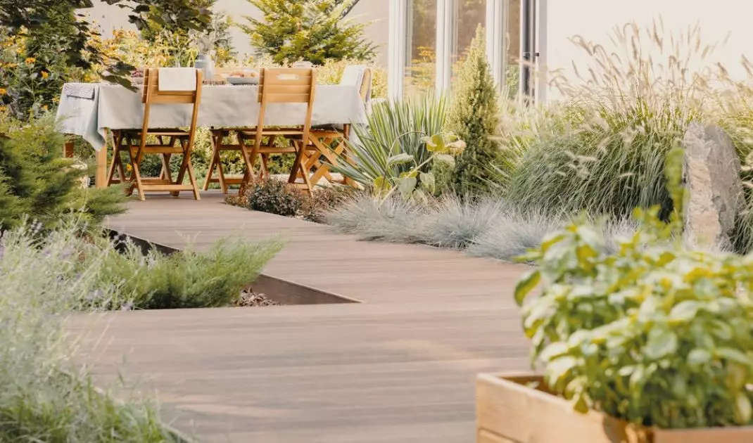 Wooden decking 