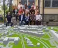 Part of the design team and a 3D mockup