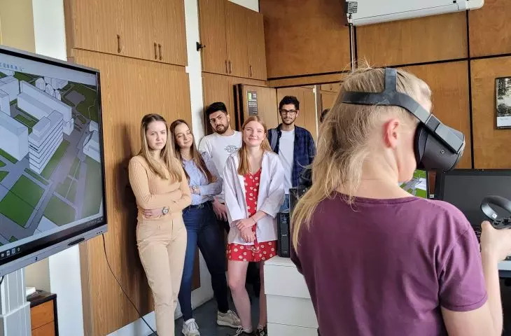 During the exhibition, the projects can be viewed using VR glasses