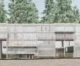 Konstrukcja biblioteki została wykonana z drewna klejonego i linek