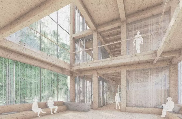 Atrium passes through three floors