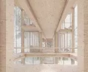 View of the atrium from the second floor level