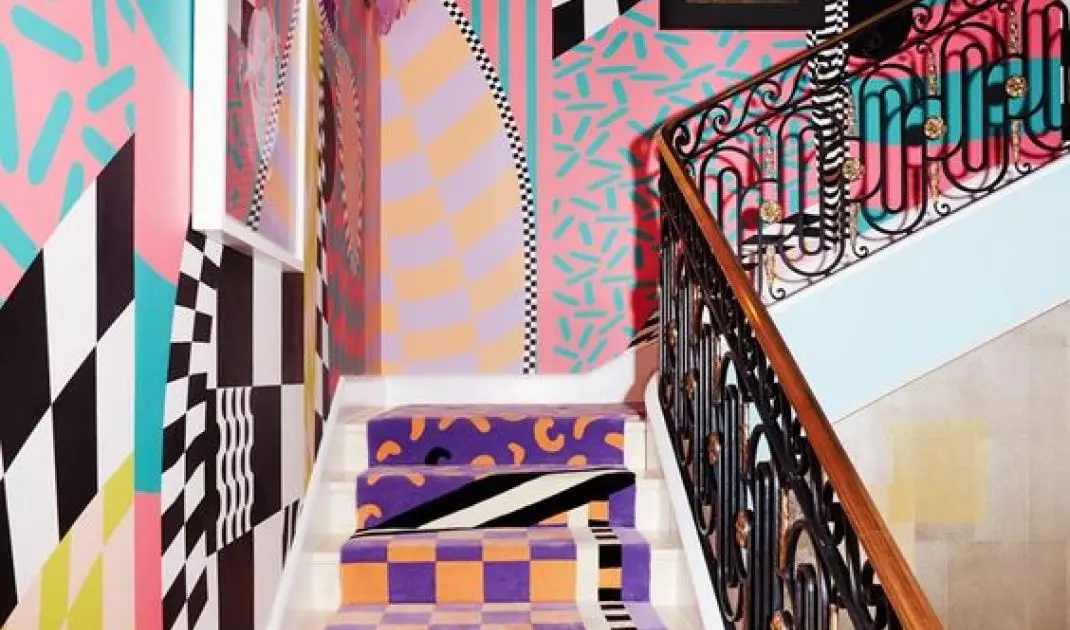 Memphis style color scheme is pure extravagance