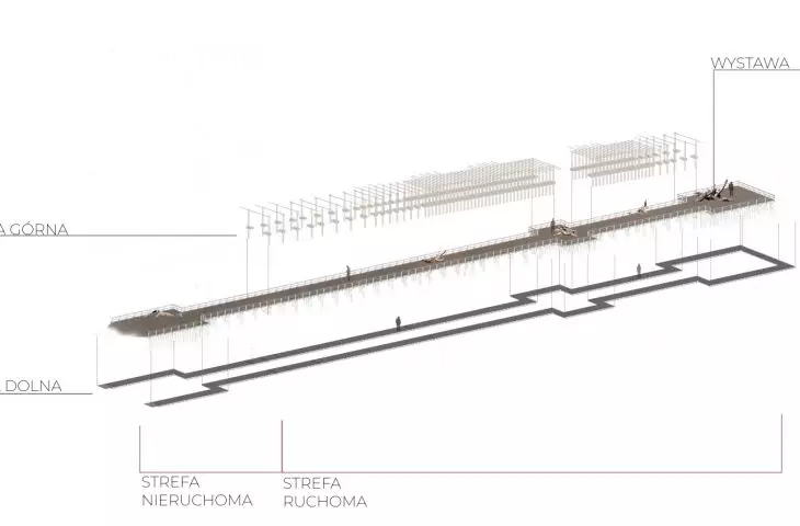 Instalacja „The Quaver”, aksonometria