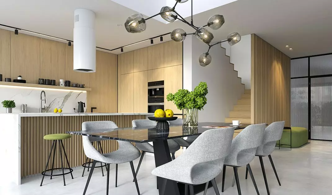 Terrace house 1 - dining room and kitchen