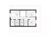  House with terrace 1 - attic plan