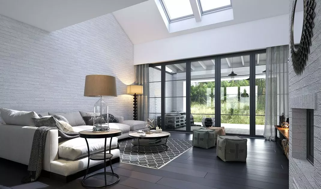 Family 4 - living room with terrace view