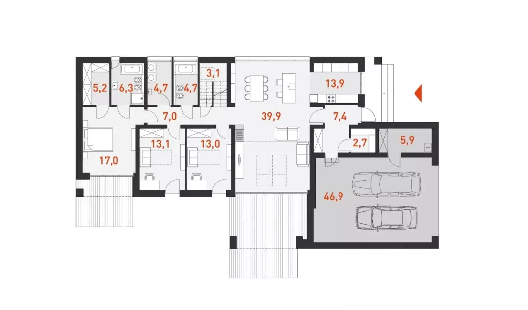 Family 4 - first floor plan