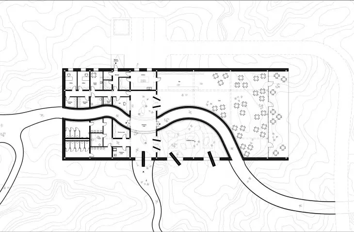 Volcano Visitors Centre project, projection