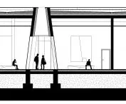 Volcano Visitors Centre project, cross section