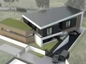Projekt willi z basenem w bryle