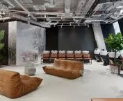 part of the living room walls were painted with black paint