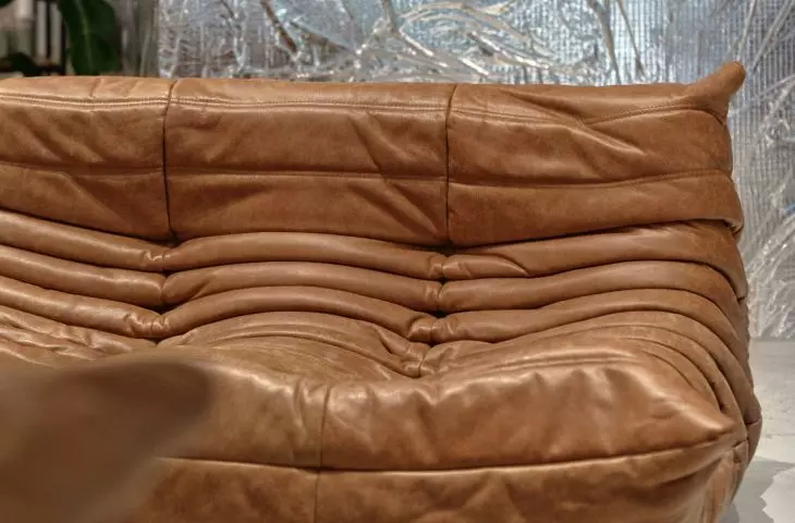trendy Togo sofas in the waiting room