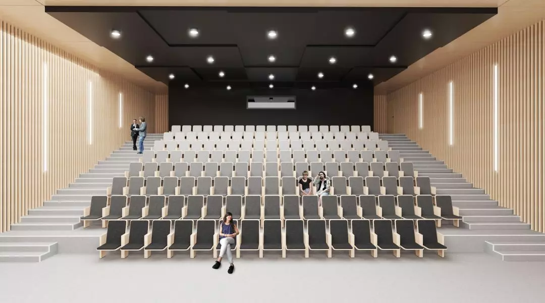 I Nagroda w konkursie na projekt Kulturoteki, sala audiowizualna