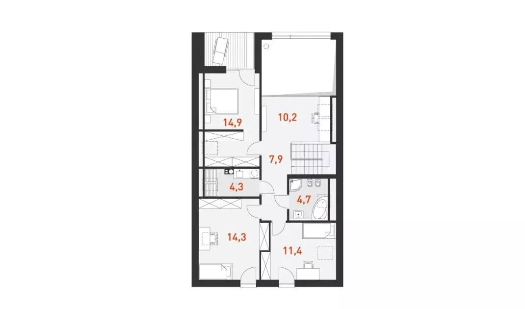 Available 4B - attic plan