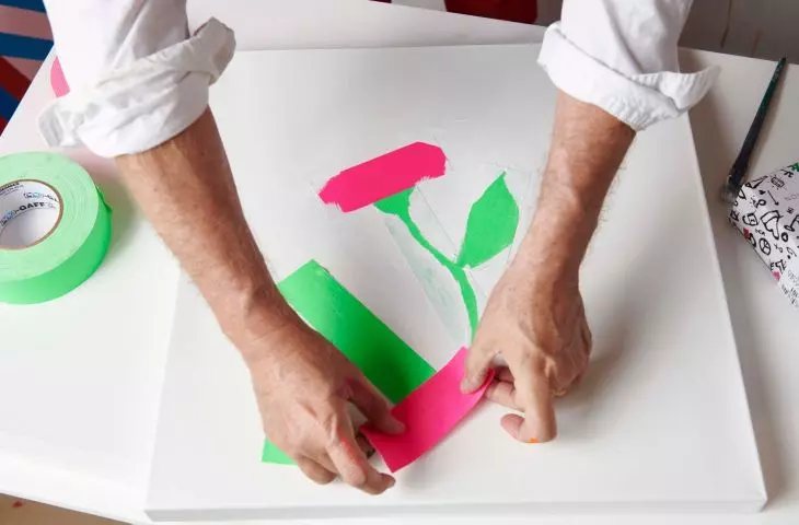 The collection was made of paint and tape