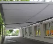 Markizy typ pergola P40, przedszkole w Warszawie