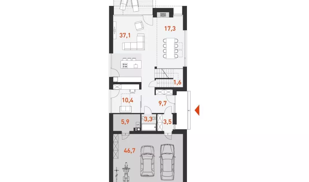Idealny 1 – rzut parteru