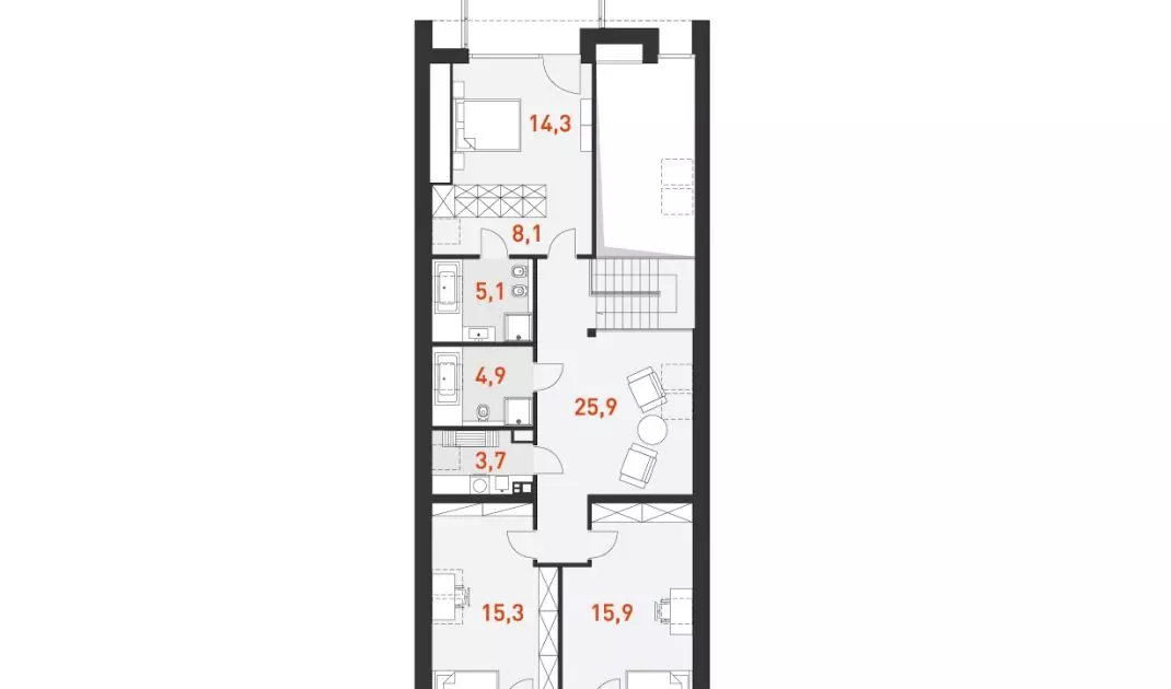 Idealny 1 – rzut poddasza