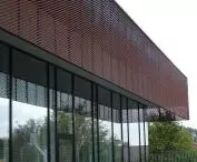 Clear glass and corten steel