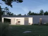 Projekt domu wtopiony w okolice