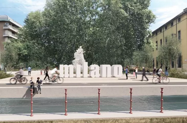 New landmark in front of the park entrance