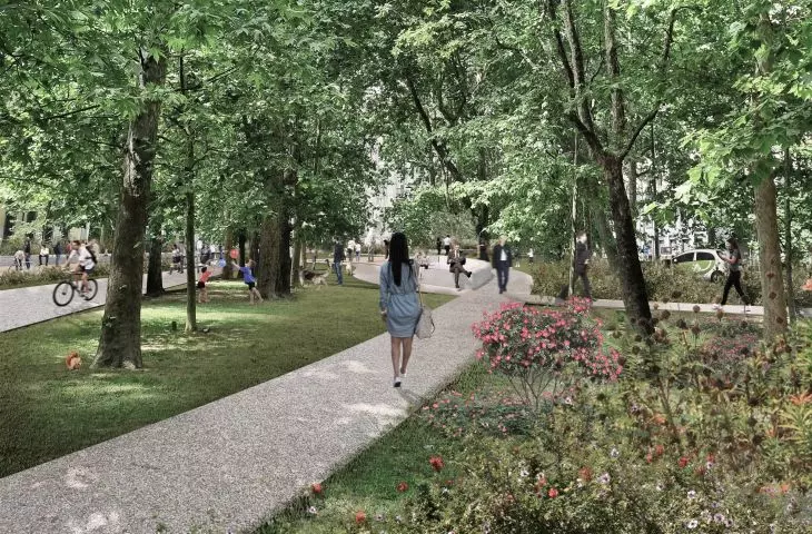 The authors' goal was to preserve the existing stand of trees