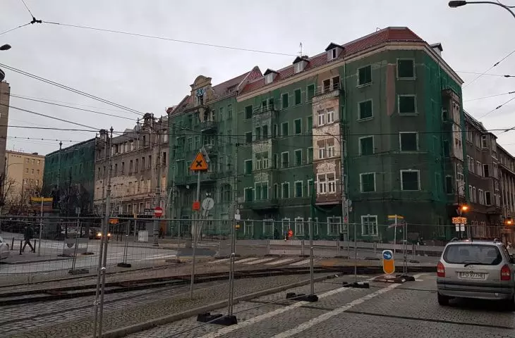 Northern frontage of Podgórna Street in Poznań