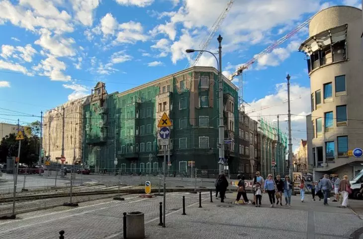 Northern frontage of Podgórna Street in Poznań 