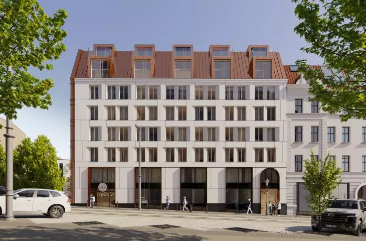 New tenement house at 7 Podgórna Street in Poznań, visualization