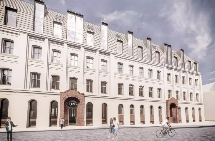 Senior center in the former municipal hospital on Szkolna Street in Poznan, visualization  