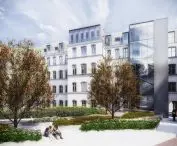 Senior center in the former municipal hospital on Szkolna Street in Poznan, visualization 
