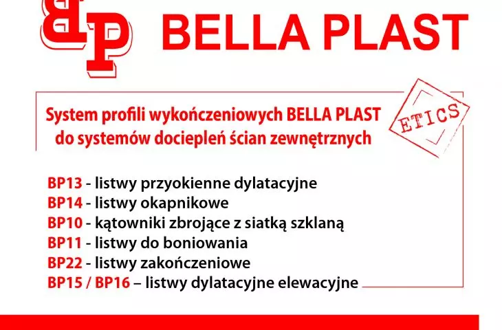 Profile wykończeniowe do systemów dociepleń od Bella Plast