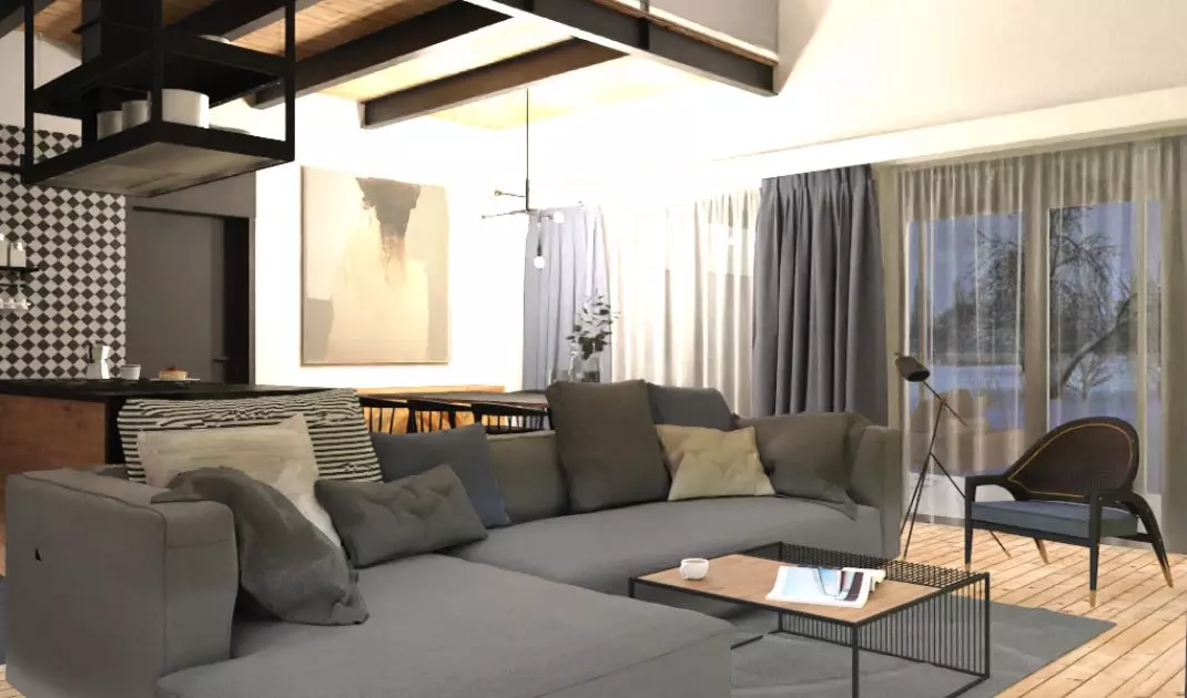 Design of a house with a forest in Mikolow